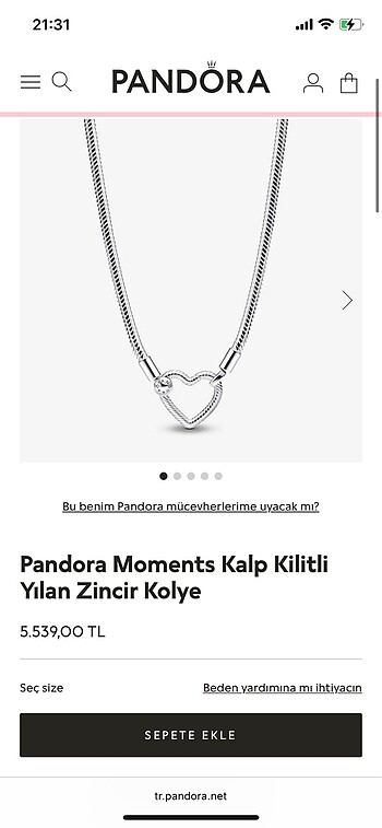 Beden çeşitli Renk Pandora orijinal