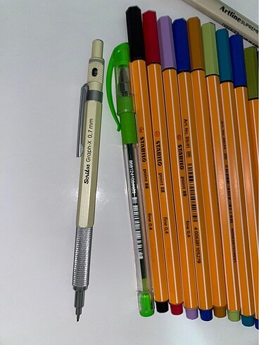 Beden Stabilo fosforlu ve fineliner kalem