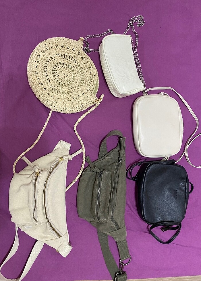 Pull bear bel çantası haki - Görsel 3