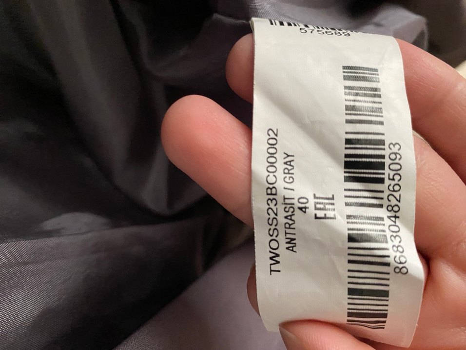 Gri Kadın crop Blazer Ceket - Görsel 3