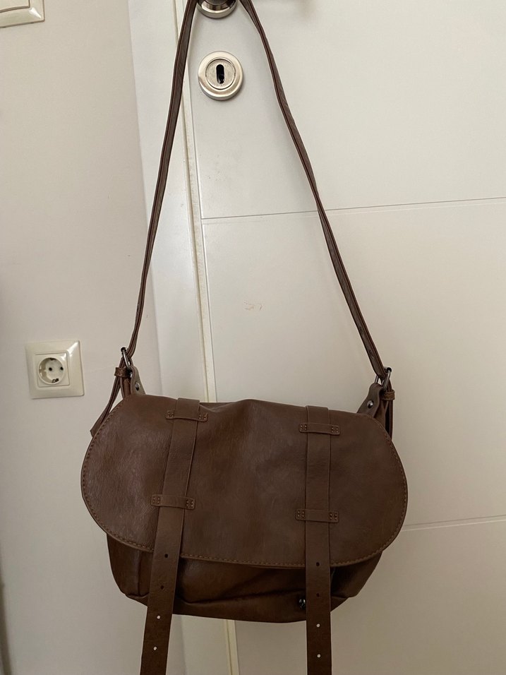 Kahverengi Deri vintage Kadın Çanta - Görsel 2