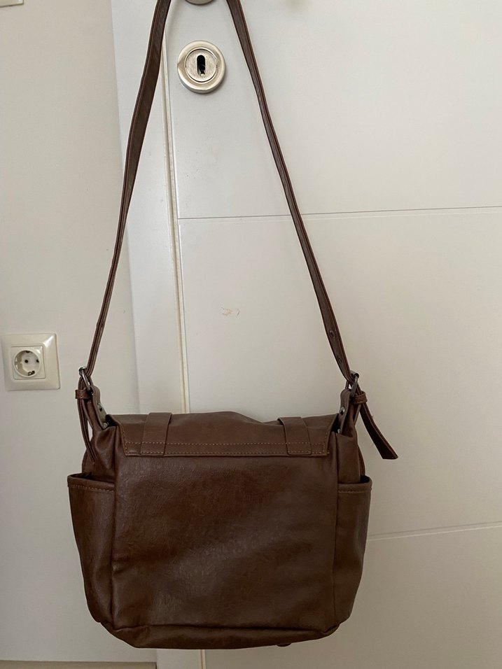 Kahverengi Deri vintage Kadın Çanta - Görsel 3