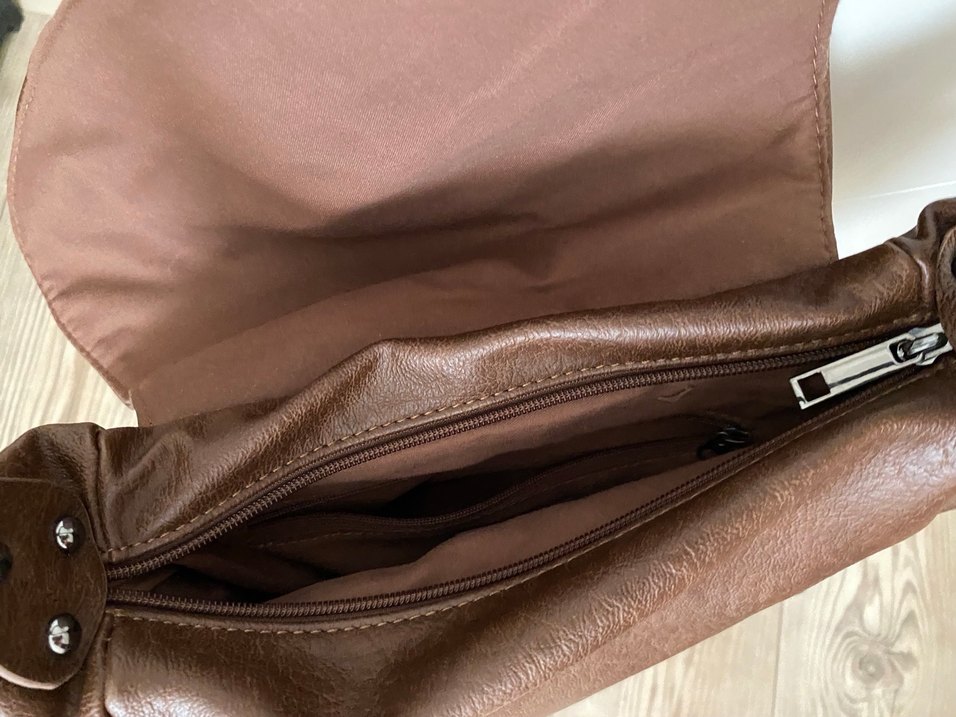 Kahverengi Deri vintage Kadın Çanta - Görsel 5