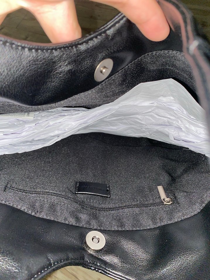 Pull beat Siyah Deri Kadın Çanta - Görsel 4