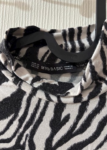 Diğer Zebra Desenli Uzun Kollu Kadın Bluz