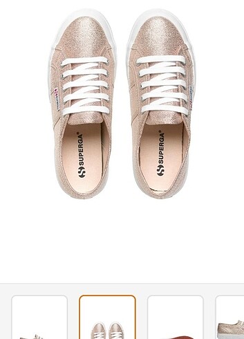 Superga Metalik Sneaker-Rosegold YENI