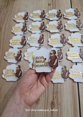 Kişiye Özel Altın Renkli Hediyelik Magnet