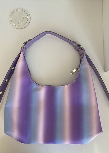 Mor Pastel Tonlu Bağlamalı Kadın Çantası - Görsel 2