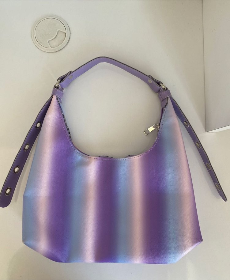 Mor Pastel Tonlu Bağlamalı Kadın Çantası - Görsel 2