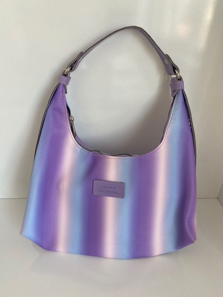 Mor Pastel Tonlu Bağlamalı Kadın Çantası - Görsel 3