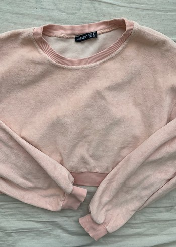 Pembe Oversize Kadın Sweatshirt - Görsel 2