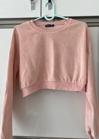 Pembe Oversize Kadın Sweatshirt - Görsel 3