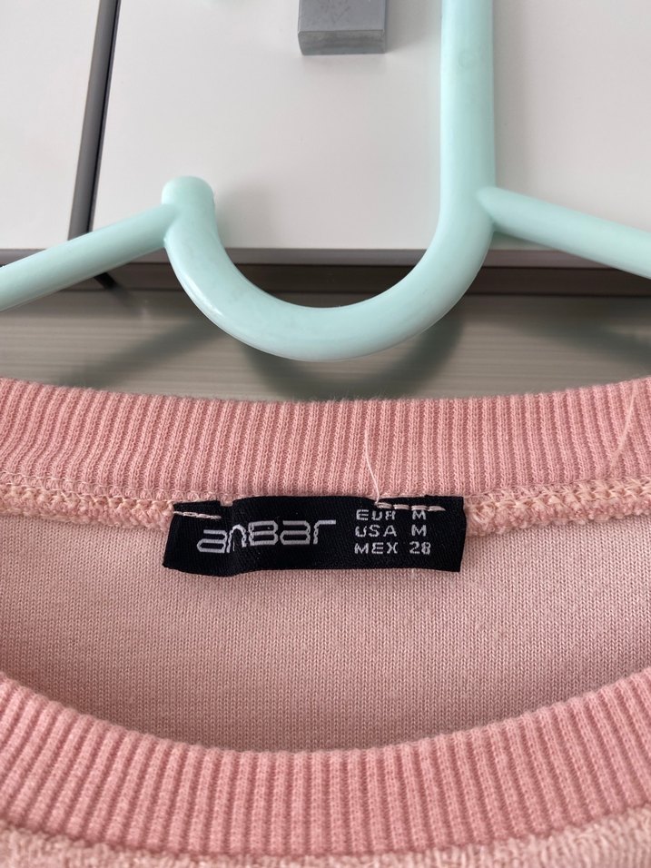Pembe Oversize Kadın Sweatshirt - Görsel 5