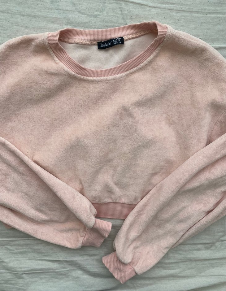 Pembe Oversize Kadın Sweatshirt - Görsel 2