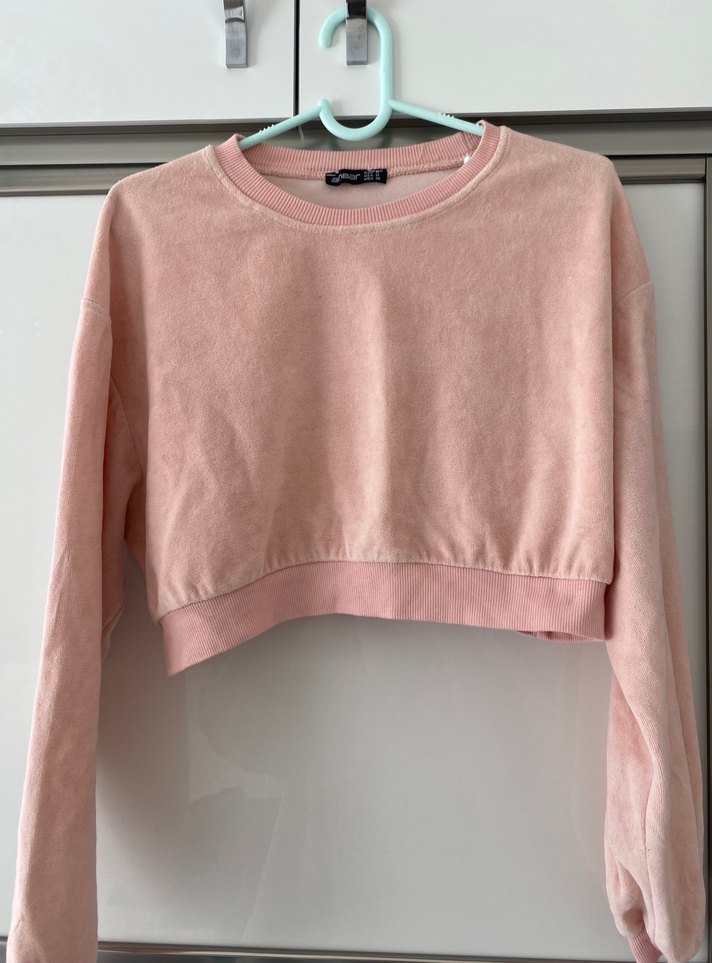 Pembe Oversize Kadın Sweatshirt - Görsel 3