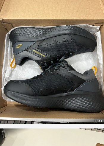 Siyah Erkek Spor Ayakkabı Velcro Bağcıklı - Görsel 3