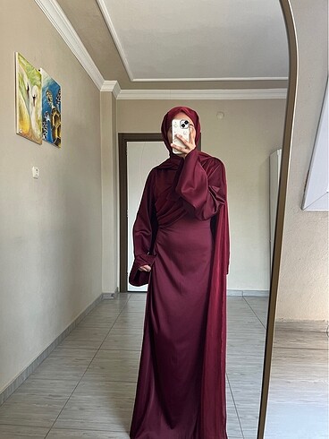 Diğer Bordo saten elbise