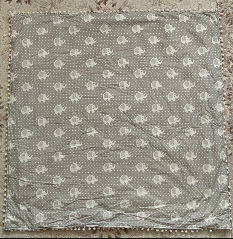 Gri Fil Desenli Çocuk Battaniyesi - Görsel 2