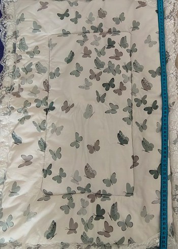 Nakışlı Beyaz Pastel Desenli alt açma minderi - Görsel 4