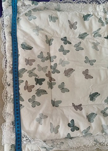 Nakışlı Beyaz Pastel Desenli alt açma minderi - Görsel 5