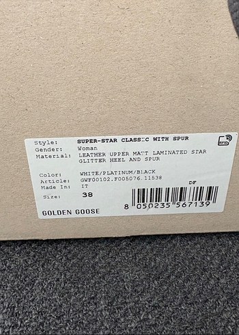 38 Beden Sıfır golden goose sneakers