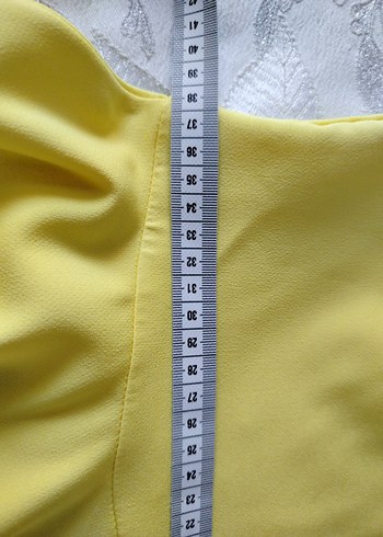 Sarı Kolsuz Midi Elbise - Görsel 8