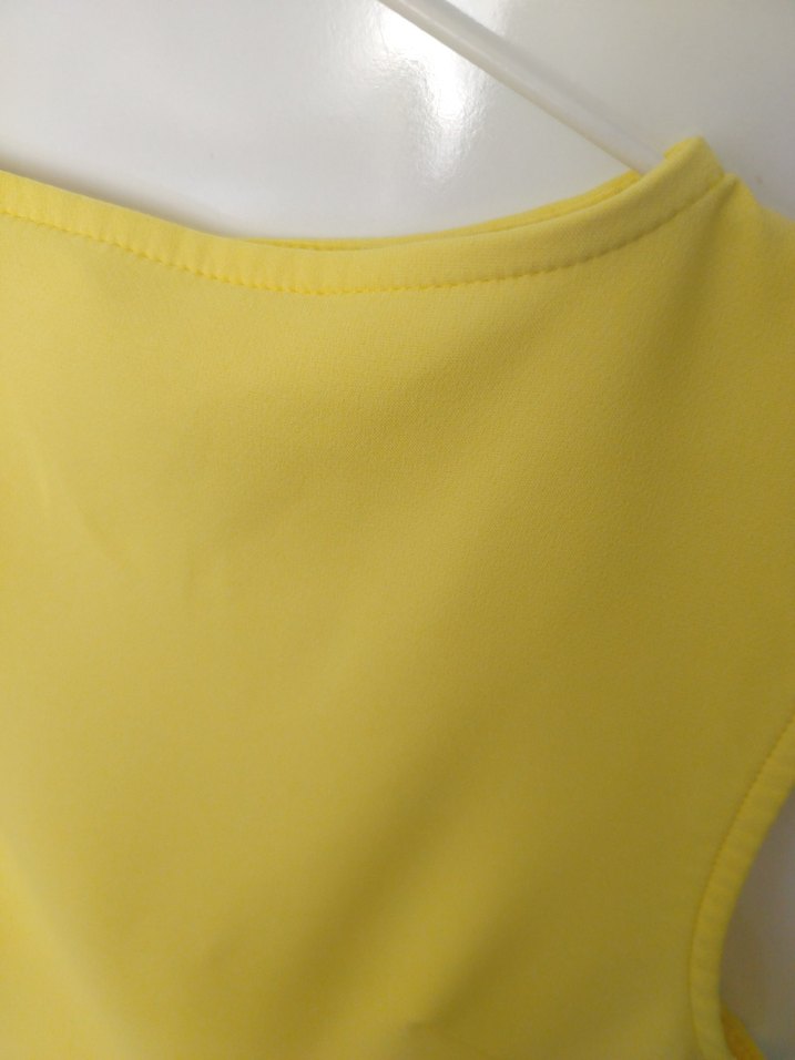 Sarı Kolsuz Midi Elbise - Görsel 4