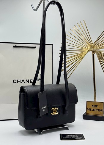 Chanel Mini Preppy Coco Shoulder Chanel Siyah Omuz Cantasi