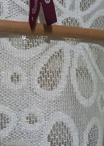 Nakışlı Beyaz bayan Bolero Ceket 38 beden - Görsel 3