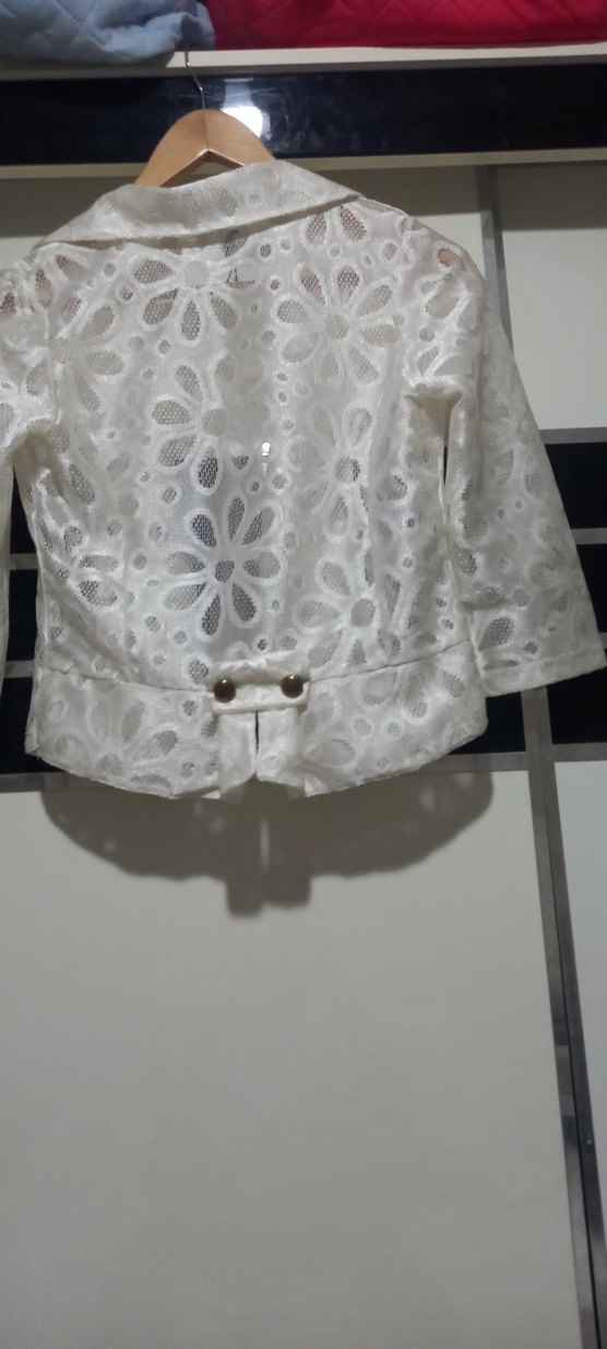 Nakışlı Beyaz bayan Bolero Ceket 38 beden - Görsel 4