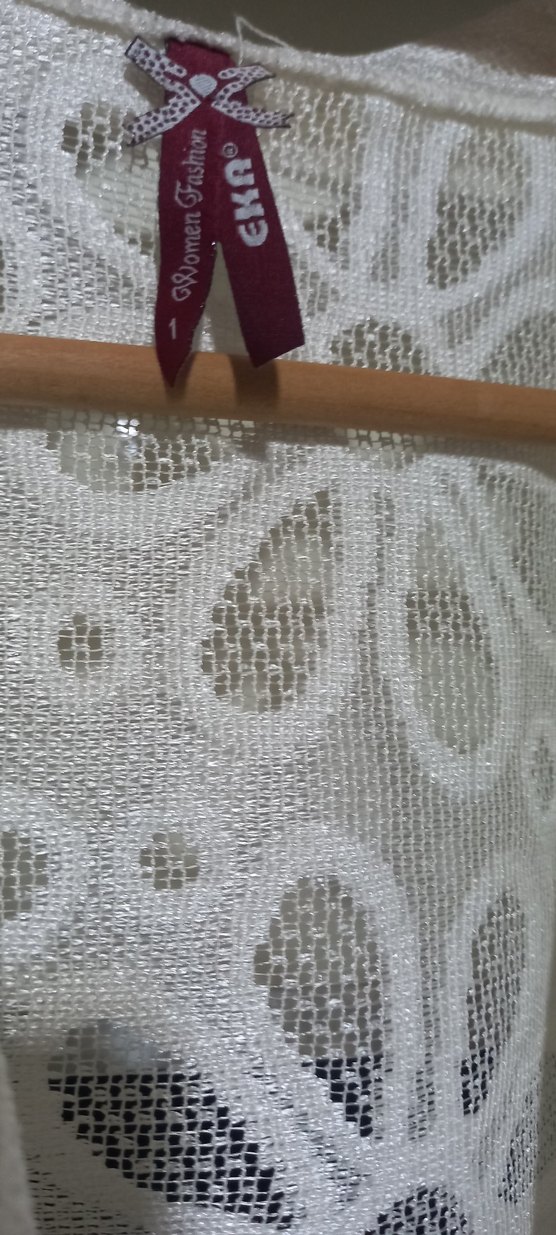 Nakışlı Beyaz bayan Bolero Ceket 38 beden - Görsel 3