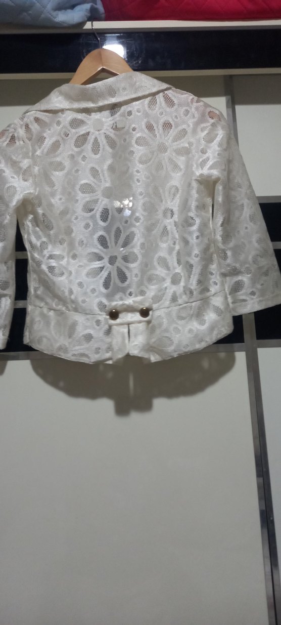 Nakışlı Beyaz bayan Bolero Ceket 38 beden - Görsel 5