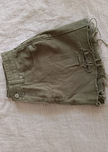 Kadın Haki Mini Etek - Görsel 3