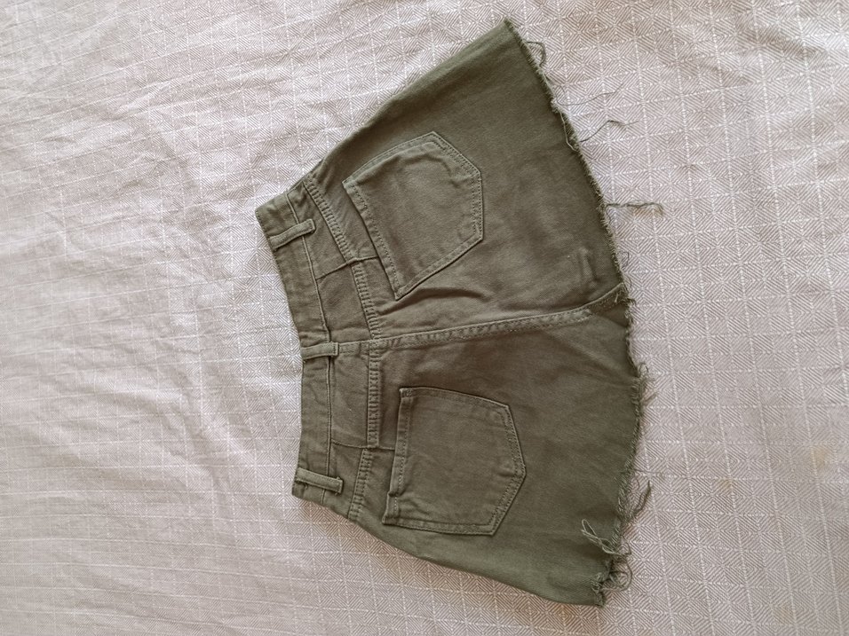 Kadın Haki Mini Etek - Görsel 2