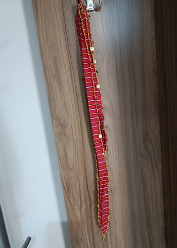 Kırmızı Bohem Kadın Fular - Görsel 2