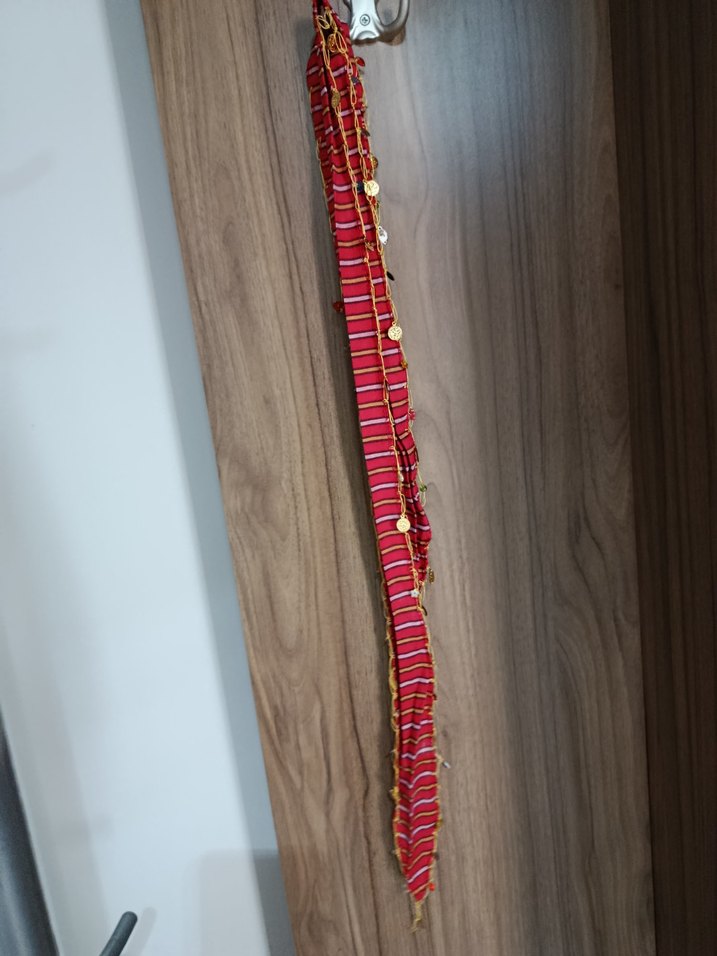 Kırmızı Bohem Kadın Fular - Görsel 2