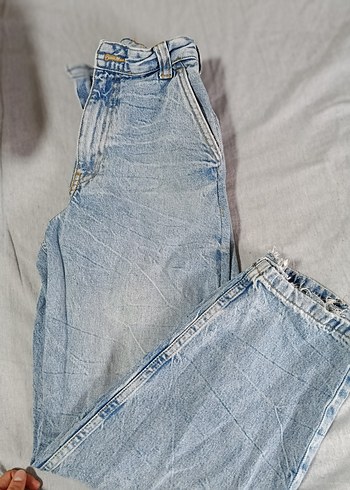 Koton Acik Mavi Yikamali Rahat Denim Jean