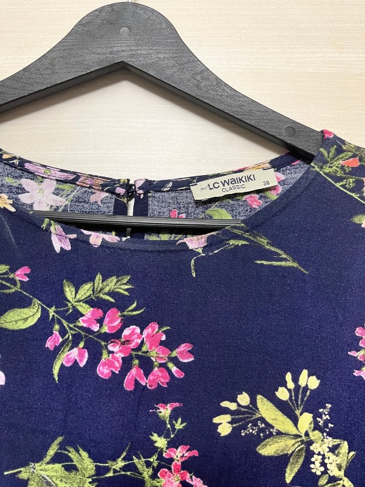 Çiçek Desenli Bohem Midi Elbise - Görsel 2