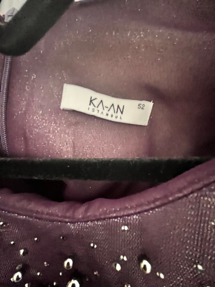 Mor Nakışlı Uzun Bohem Elbise - Görsel 5