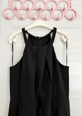 Siyah Uzun Pilili Kadın Elbise - Görsel 5