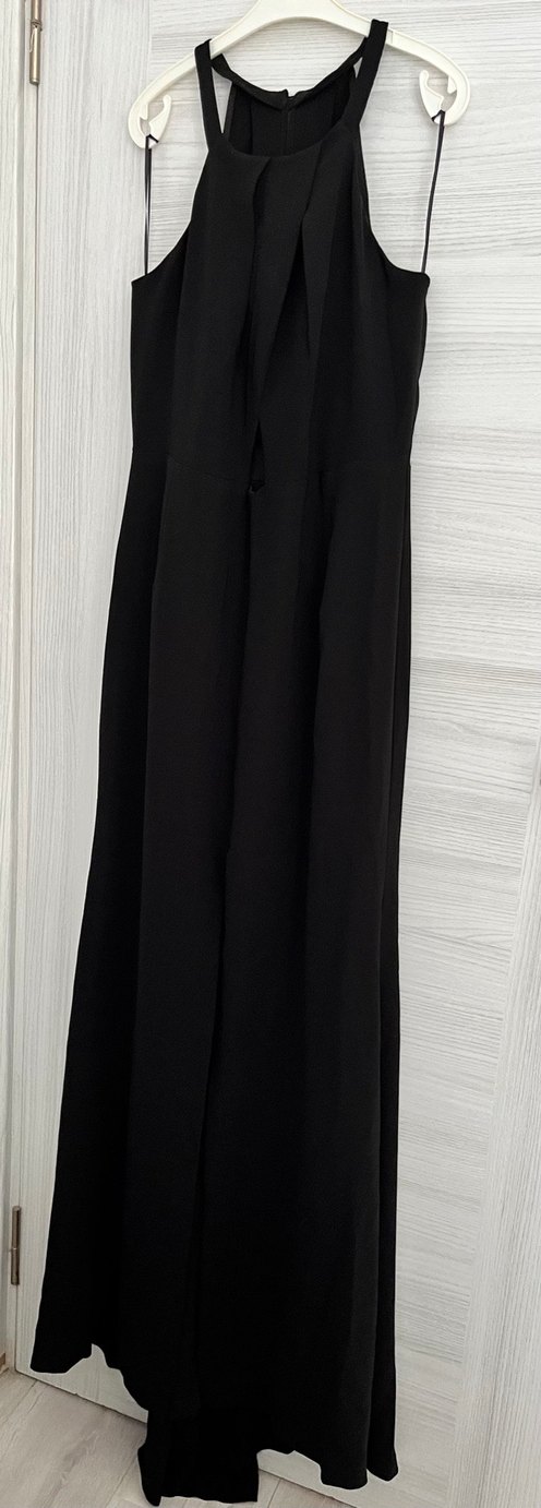 Siyah Uzun Pilili Kadın Elbise - Görsel 2