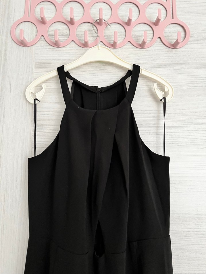 Siyah Uzun Pilili Kadın Elbise - Görsel 5