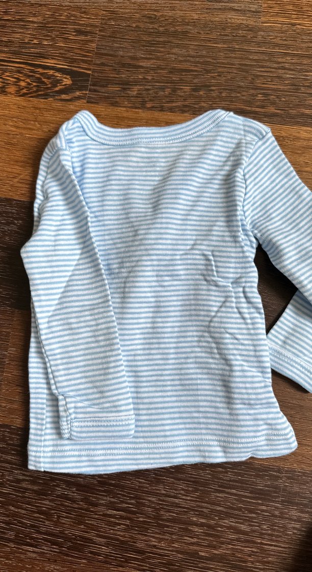 Uzun Kollu Gri Çizgili Bebek Badisi - Görsel 3