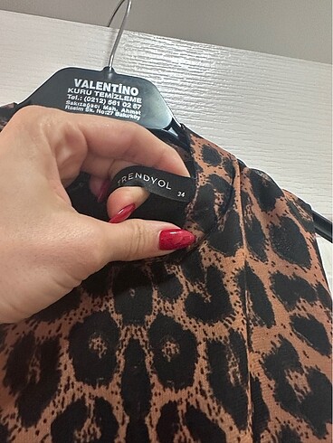 s Beden çeşitli Renk Trendyol leopar elbie