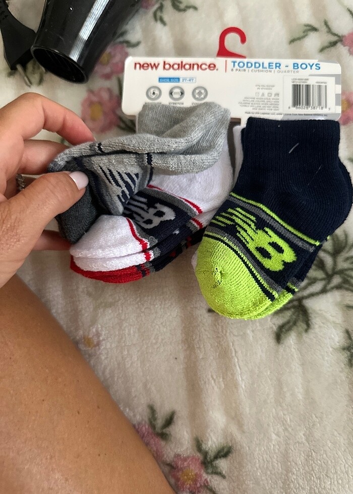 5 çift yeni bebek corabı new balance - Görsel 2