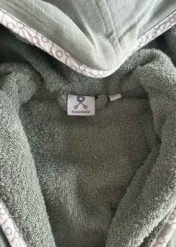 Kapüşonlu Erkek Çocuk Bornoz Gri - Görsel 2