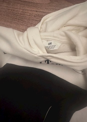 Hm cocuk Siyah-Beyaz Kapüşonlu Sweatshirt - Görsel 3