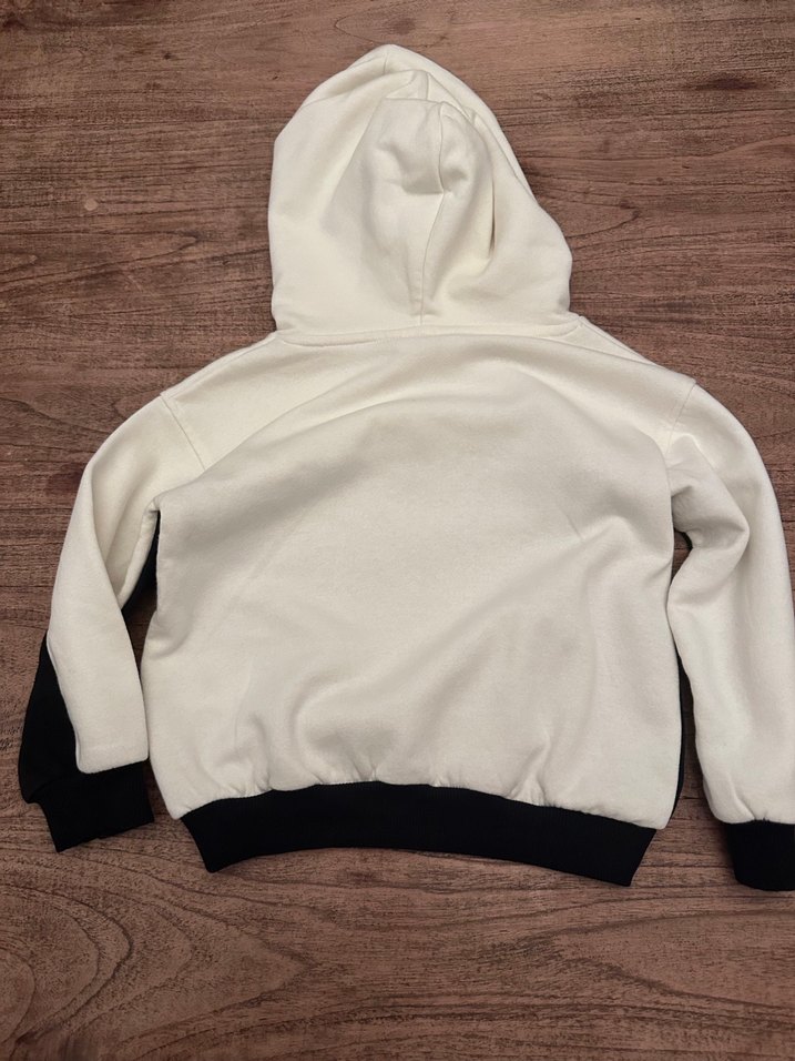 Hm cocuk Siyah-Beyaz Kapüşonlu Sweatshirt - Görsel 4