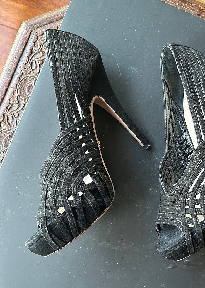 Prada 40,5 platformlu topuklu ayakkabı - Görsel 2