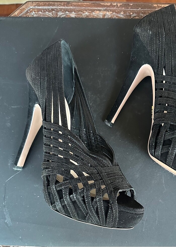 Prada 40,5 platformlu topuklu ayakkabı - Görsel 5